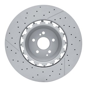 Mercedes-Benz AMG GT 63 S Brake Rotor (1) - Front - R1 Concepts - Drilled & Slotted Carbon Alloy GeoMET - `13-`25